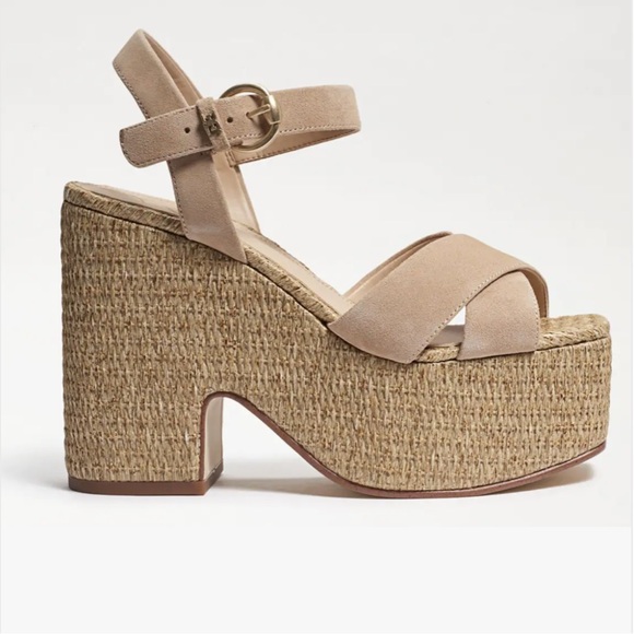 Sandales Compensées Sam Edelman Tinley Platform Femme - Taille 10 M (US) - Imitation Serpent Olive